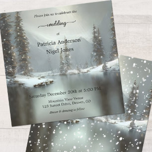 Christmas Winter Wonderland Wedding Invitation