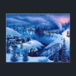 Christmas Winter Wonderland Winter Scene Holiday Postcard<br><div class="desc">Christmas winter wonderland snow winter scene. Beautiful card for sending to friends and family for the holidays.</div>