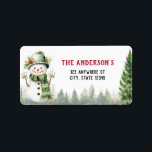 Christmas Winter Woodland Animals Snowman Label<br><div class="desc">This Address Labels will add a touch of whimsical charm to your baby shower,  making it an unforgettable and heartwarming celebration. With its woodland-themed design and adorable animals,  it's perfect for setting a festive and joyful atmosphere.🦊🎄🐿️ All texts are fully customisable to suit your unique event. ✨"</div>