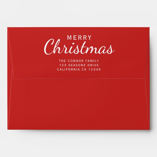 Christmas Winter Woodland Return Address  Envelope (Back (Top Flap))