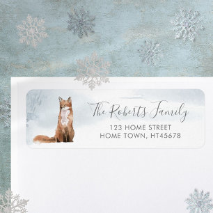 Christmas Winter Woodland Scene Fox