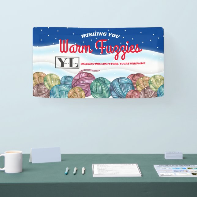 Christmas winter yarn knitting crochet homespun banner (Tradeshow)