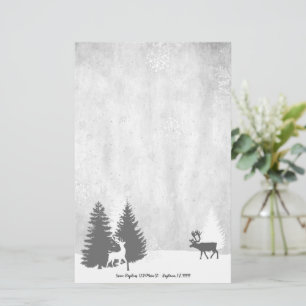 Christmas Winterscape Personalised Stationery