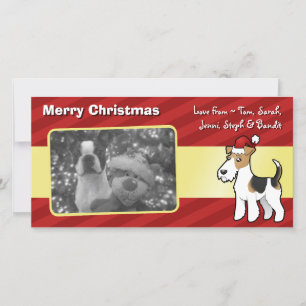 Christmas Wire Fox Terrier Holiday Card