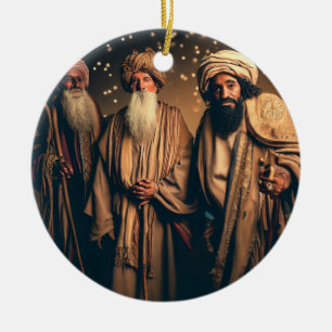 Christmas wise men ceramic tree decoration
