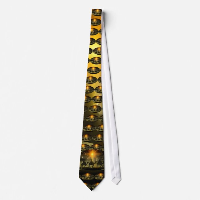 Christmas Wise Men Golden Star of Bethlehem Tie (Front)