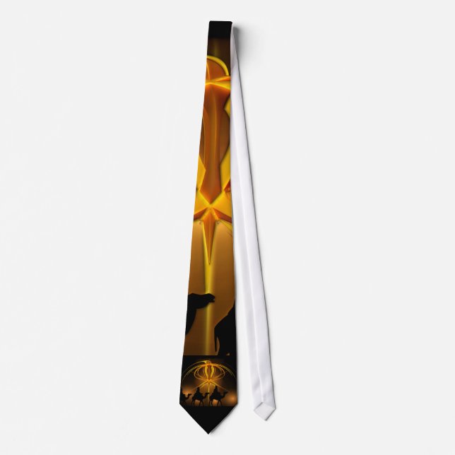 Christmas Wise Men Golden Star of Bethlehem Tie (Front)