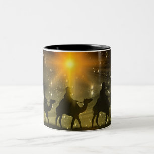 Christmas Wise Men Golden Star of Bethlehem Two-Tone Coffee Mug