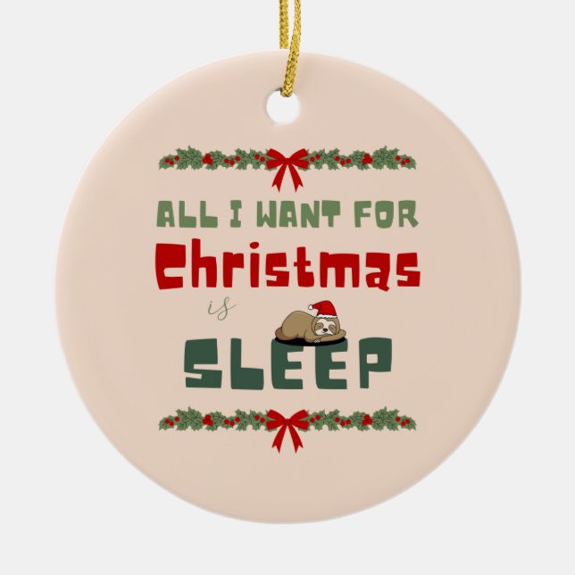 Christmas wish ceramic tree decoration (Front)