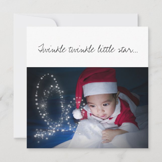 Christmas Wish Godmother Proposal Baby with Hat Card (Front)