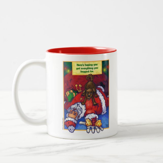 Christmas Wish Two-Tone Coffee Mug (Left)