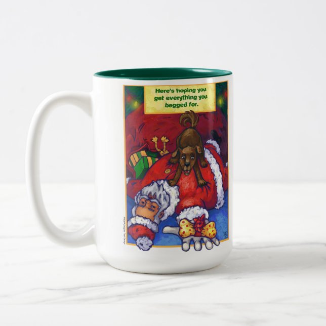 Christmas Wish Two-Tone Coffee Mug (Left)