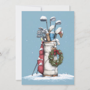 Christmas Wishes… and an Early Golf Season, Please Holiday Card