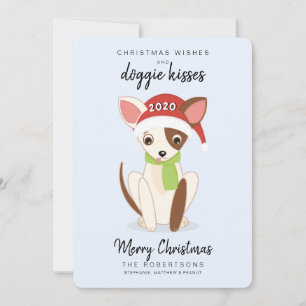 Christmas Wishes and Doggie Kisses 2020 Holiday Card