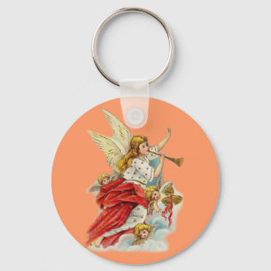 Christmas wishes angels key ring