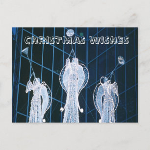 Christmas Wishes, angels on high Holiday Postcard