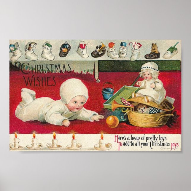 Christmas Wishes Baby and Toys Poster (Front)
