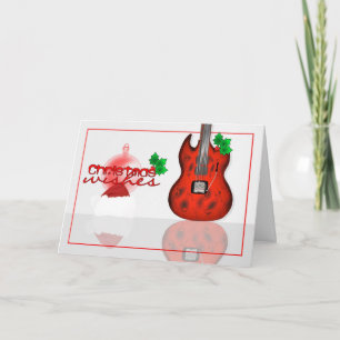 Christmas wishes card with Guitar