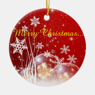 Christmas wishes ceramic tree decoration