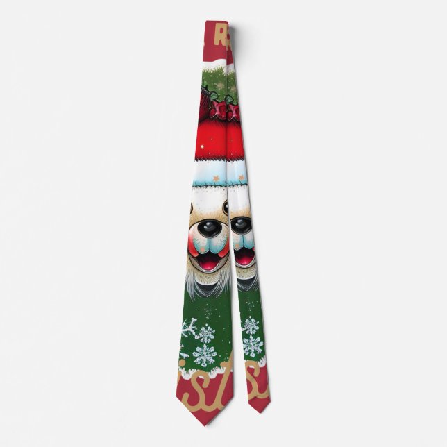 Christmas Wishes Christmas Cute Bear T-Shirt Ballo Tie (Front)
