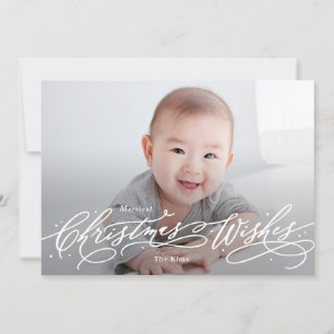 Christmas Wishes Editable Colour Holiday Photo Car