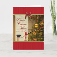 Christmas Wishes From Makeup Artist Blank Card
