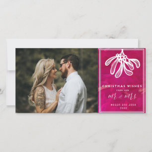 Christmas Wishes From the New Mr and Mrs Photo Holiday Card