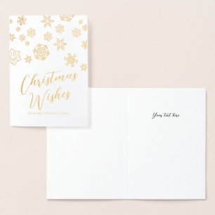 Christmas Wishes Gold  Foil Card