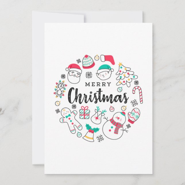 Christmas wishes greeting invitation (Front)