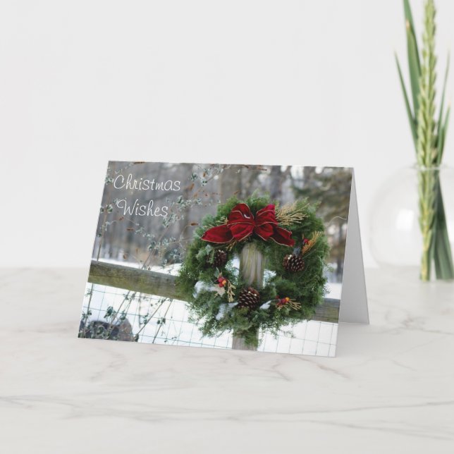 Christmas Wishes Holiday Card (Front)