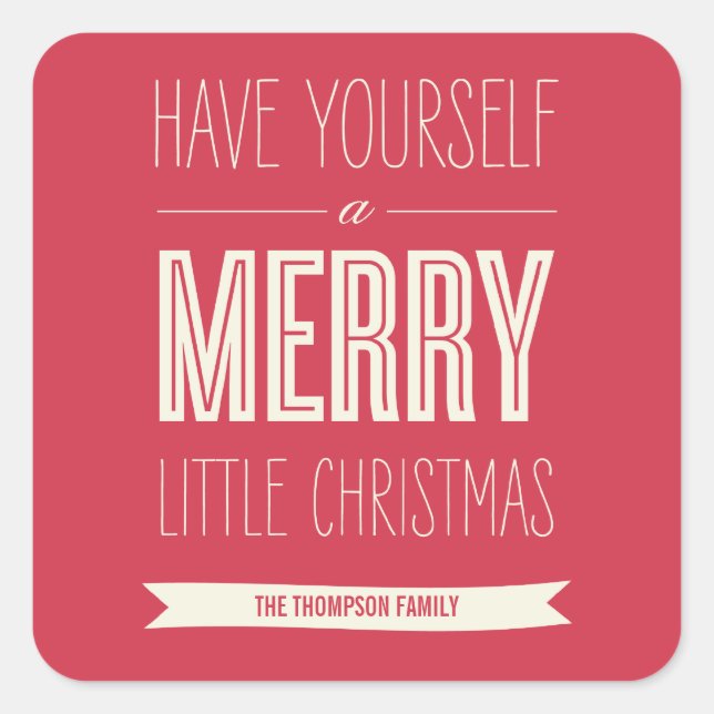 Christmas Wishes Holiday Gift Stickers (Front)