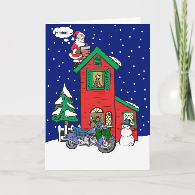 Christmas Wishes Motorcycle Card By Gear4gearheads (Front)