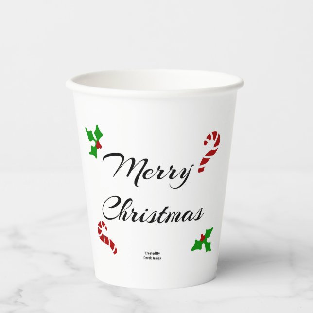Christmas Wishes Paper Cups (Front)