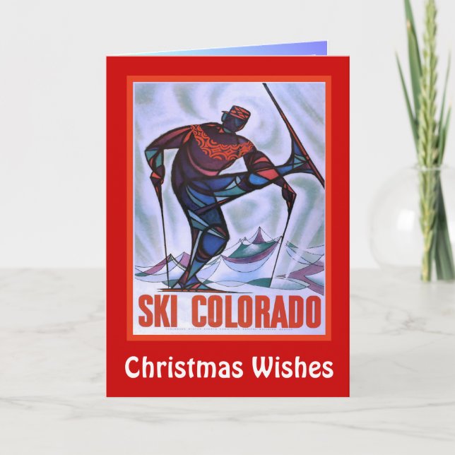 Christmas Wishes, Ski colorado Holiday Card (Front)