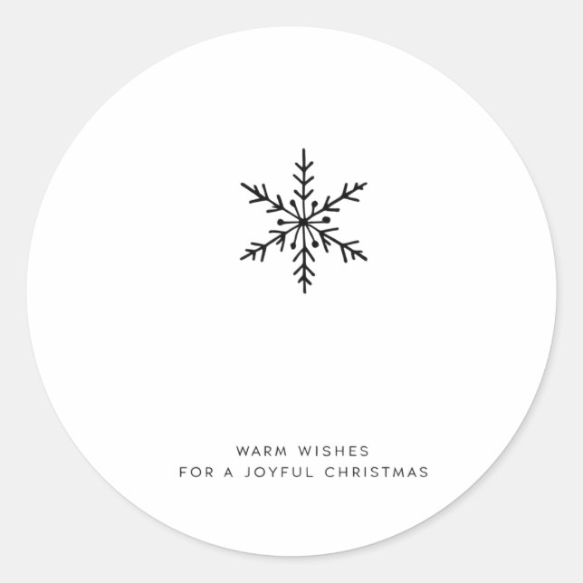 Christmas Wishes Snowflake Stickers (Front)