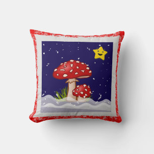 Christmas Wishes, snowing days Cushion