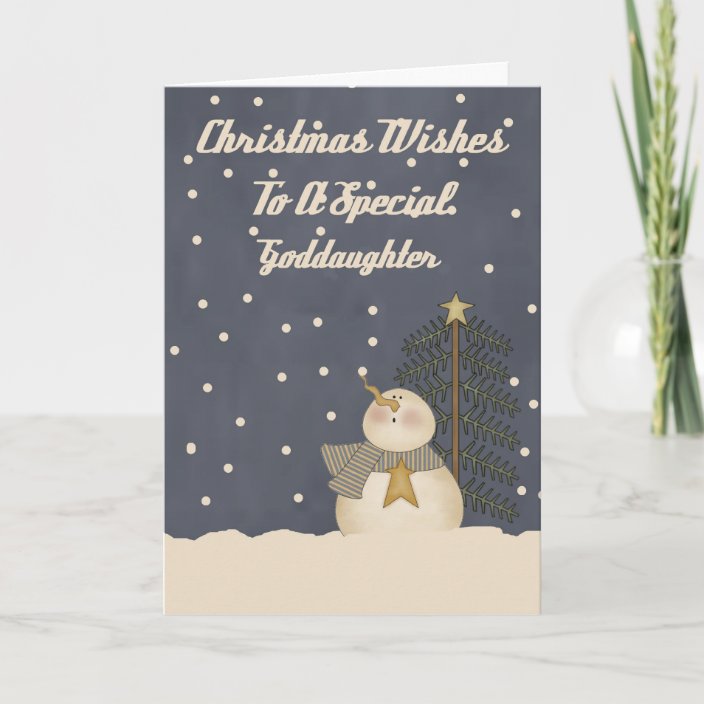 Christmas Wishes To A Special Goddaughter Holiday Card | Zazzle.co.uk