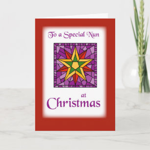 Christmas Wishes To Nun Holiday Card