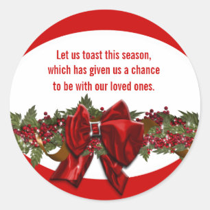 Christmas wishes verse PERSONALIZE Classic Round Sticker