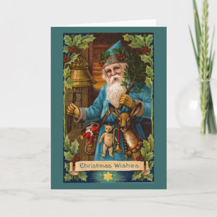 Christmas Wishes Vintage Holiday Art Card