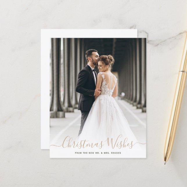 christmas wishes wedding announcement (Front/Back In Situ)