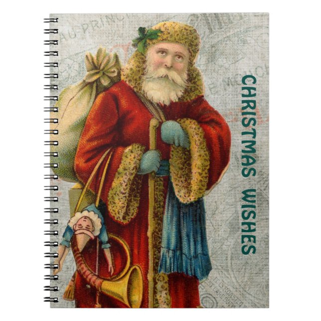 Christmas Wishes with Santa Claus Notebook (Front)