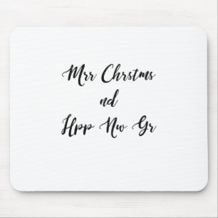 Christmas wishes without vowels mouse mat