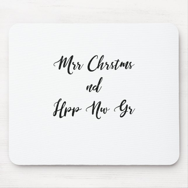 Christmas wishes without vowels mouse mat (Front)