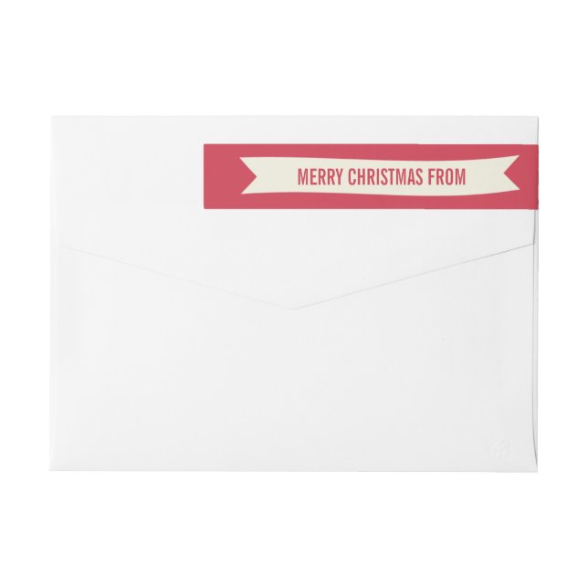 Christmas Wishes Wraparound Address Label (Back)