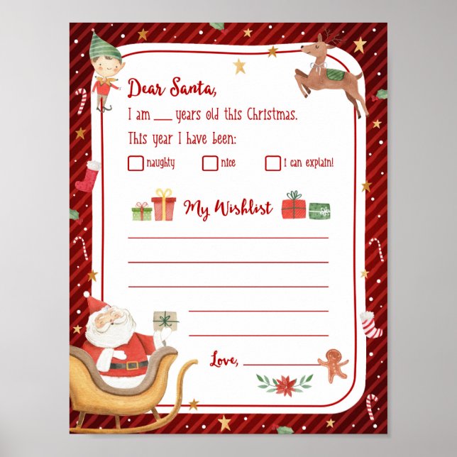 Christmas Wishlist Letter Poster (Front)