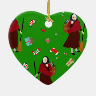 christmas witch Befana Ceramic Tree Decoration