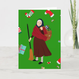 christmas witch Befana Holiday Card