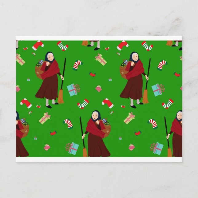 christmas witch Befana Holiday Postcard (Front)