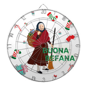 christmas Witch buona Befana Dartboard